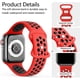 thumbnail image 2 of Correa para Apple Watch Band (rojo/negro) 49 mm 45 mm 44 mm 42 mm, correa deportiva de silicona suave transpirable para iWatch SE/Apple Watch Series 8 7 6 5 4 3 2 1 JM, 2 of 5