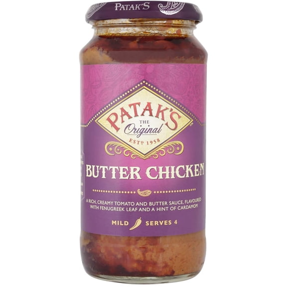 Pataks Butter Chicken Cooking Sauce 450G, Imported from Britain