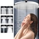 thumbnail image 1 of Fiudx Cabezal de Ducha de 25 Cm, Panel Extragrande, 6 Modos con Rotación de 360 Grados, Alta Presión de Agua, Fácil Instalación, Ideal para El Baño, Tamaño Estándar Universal, 23 X 23 X 6,5 Cm, 1 of 6