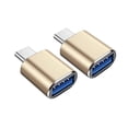 thumbnail image 2 of Adaptador MINCHEN tipo C macho a USB 3.0 hembra, paquete de 10 unidades, dorado, 2 of 8