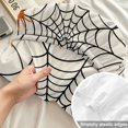 thumbnail image 4 of Twin XL Size Fitted Sheet Set - Halloween 2 Piece Bedding Sets 16" Deep Pocket Fitted Sheet with 1 Pillowcases, Orange Black Net Classic Spiders Gingham Brushed Microfiber Hotel Luxury Bed Sheets, 4 of 9