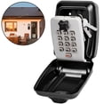 thumbnail image 1 of Key Lock Box with Push Button Wall Mounted Spare Key Portable Storage Box Waterproof Combination Key Lock Box, 1 of 9