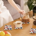 thumbnail image 7 of Multi-Shape Mdf Cork Coaster 4 Pieces Of Anti-Slip, Anti-Wear And Anti-Fouling 3.9in Easy To Clean And Stable Structure Independence Day Theme Star (2) Square, 7 of 7