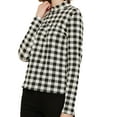 thumbnail image 2 of Lovito Elegant Plaid Checker Basic T-Shirts, 2 of 5