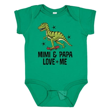 

Inktastic Mimi and Papa Love Me Grandchild Dinosaur Gift Baby Boy Bodysuit