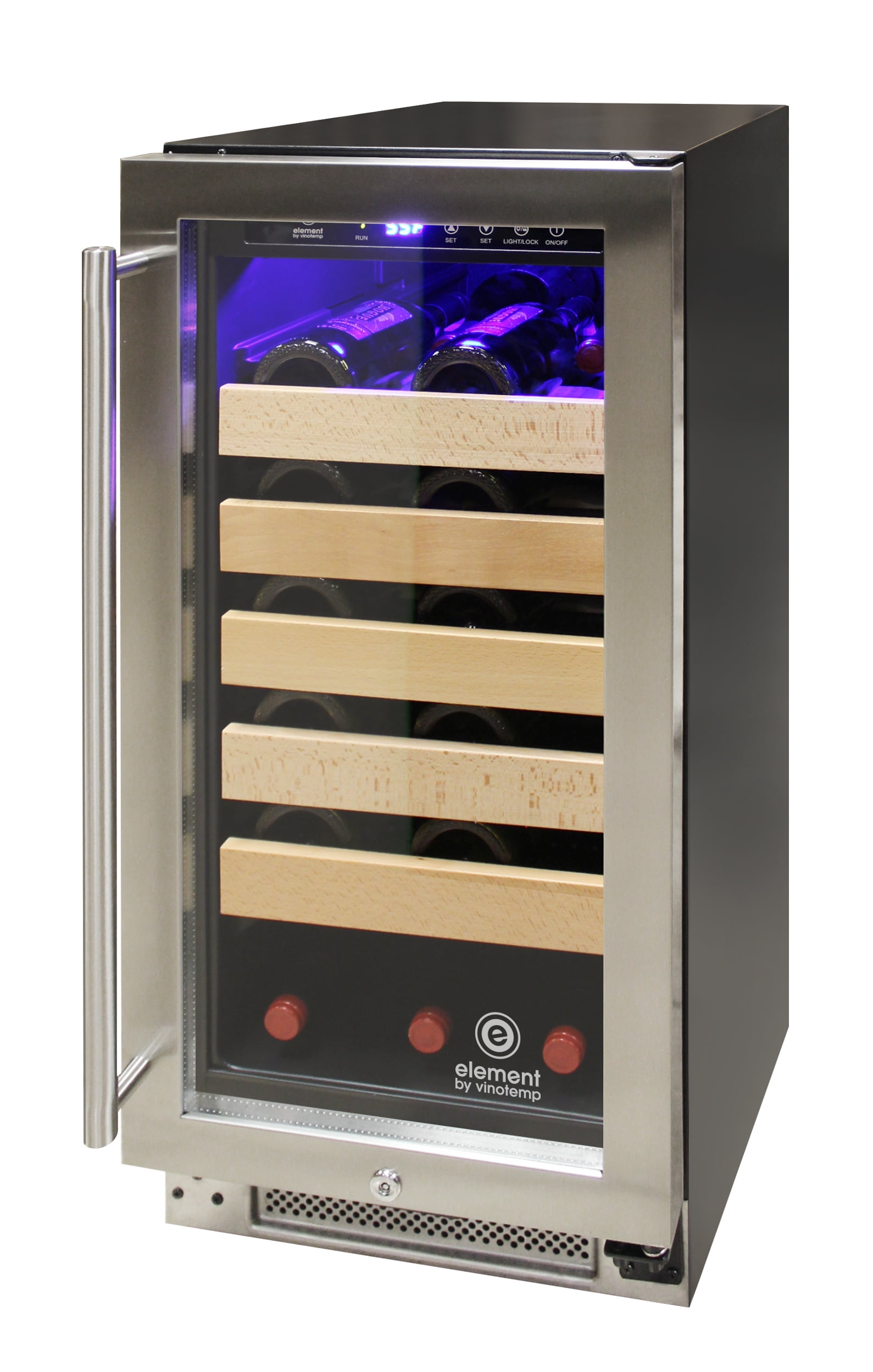 Element by Vinotemp EL-33WCST Connoisseur Series 33 Single Zone Wine Cooler