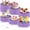 Purple, variant on 6Pcs Buffet Risers, Food Risers for Table, Foldable Cake Display Stands, Tall Cardboard Cupcakes Stand for Show Catering Desserts Jewelry Wedding Birthday Party Decoration (Black)