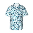 thumbnail image 1 of Balery Cute Shark Camisas hawaianas de manga corta para hombre, camisas playeras de corte holgado, camisas de vacaciones con botones,Large, 1 of 7
