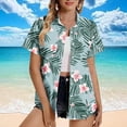 thumbnail image 2 of Youyipin Womens Tops Womens Hawaiian Shirt Soft Cool Summer Hawaii Shirts Floral Tropic Print V Neck T-Shirt Short Sleeve Button Up Tops Beach Vacation Clothes For Women, 2 of 5