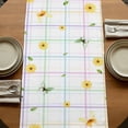 thumbnail image 5 of Table Runners 108 Inches Long Dress Scarves, Spring Dog Farmhouse Coffee/Dining/Kitchen Table Runner for Living Room, Sunflower Daisy Botanical Watercolor 13x108 Inch, 5 of 9