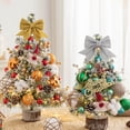 thumbnail image 3 of 18 Inch Tabletop Christmas Tree, Mini Artificial Christmas Tree with LED Lights and Ornaments, Christmas Holiday Tabletop Desktop Decoration, 3 of 8