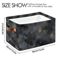 thumbnail image 4 of Yayeee 2 Pack Canvas Storage Basket with Handles for Shelves Fabric Bins Closet Organizer, Gray Sky Pattern, 4 of 8