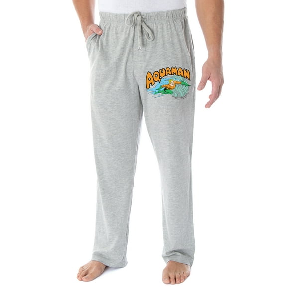 DC Comics Men's Vintage Aquaman Character And Logo Loungewear Pajama Pants