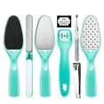 thumbnail image 1 of 8PCS Pedicure Kit Professional Nail Buffer Cuticle Pusher Foot File Set, 1 of 10