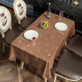 thumbnail image 2 of Brown Planet Moon Star Pattern Rectangle Tablecloth 60"x102",Waterproof Polyester Rectangle Table Cloth, Wipeable Spillproof Polyester Tablecloth for Dining, Camping, Indoor and Outdoor, 2 of 6