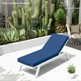 thumbnail image 7 of Pakunoda Chaise Lounge Cushions 80" x 26" x 4" Outdoor High-Density Foam Patio Furniture Lounger Replacement Cushions with Zipper Ties Water-Resistant for Pool, Blue, 7 of 7