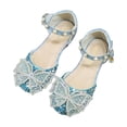 thumbnail image 4 of Big Girls Shoes Bow Knot 𝐃iamond Shiny Sandals Shoes High Heels Show Shoes Toddler Winter Shoes Kids High Heels Fashion Open Toe Sandals, 4 of 4