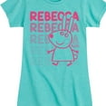 thumbnail image 3 of Peppa Pig - Rebecca Stacked - Girls Toddler And Youth Fitted Short Sleeve Tee, 3 of 5