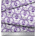 thumbnail image 3 of Soimoi Polyester Crepe Fabric Floral,Fish & Deer Artistic Decor Fabric Printed Yard 52 Inch Wide, 3 of 3
