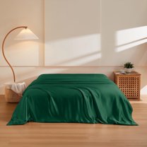 THXSILK Silk Duvet Cover, 19 Momme 100% 6A+ Top Grade Mulberry Silk, Quilt/Comforter Cover with Zipper & Coner Tie（Green,Cal.King Size）