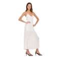 thumbnail image 2 of Forever 21 Women’s Spaghetti Strap Maxi Dress with Adjustable Tie Back, Flowing Tiered Skirt and Lightweight Casual Summer Silhouette, Ivory, Small, 2 of 6