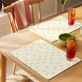 thumbnail image 4 of Yellow Spring Floral Placemats Set of 2 Elegant Pastoral Flowers Modern Art Place Mats Indoor Wipeable Table Mats Washable Cloth Dining Table Placemats for Kitchen Holiday Party Home Decor 13x19 Inch, 4 of 9