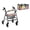 Colorful Swirl Tie-dye, variant on COEQINE Rollator Walker Seat and Backrest Covers with Foldable Attachment Pouch 3 Pieces Set, Detachable Rollator Walker Accessories Gifts for Family, Red Yellow Blue Butterfly