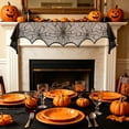 thumbnail image 6 of UALSRZL Halloween Decorations Lace Cloth, 96x18 Halloween Spider Web Table Runner, Black Lace Table Runner for Halloween Party Dinner Table Wall Decor, 6 of 6