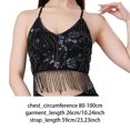 thumbnail image 7 of Belly Dance Crop Top Tassel Sequin Adjustable Polyester Lace Up Party Costume for Women Performers, 7 of 7