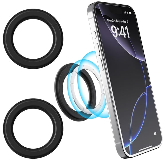 Chargeworx Magnetic Shower Phone Holder, Wall and Mirror Phone Mount with Peel and Stick Install, No Drilling, Water and Heat Resistant, Hands-Free for Bathroom Mirror and Tile, 3 Pack