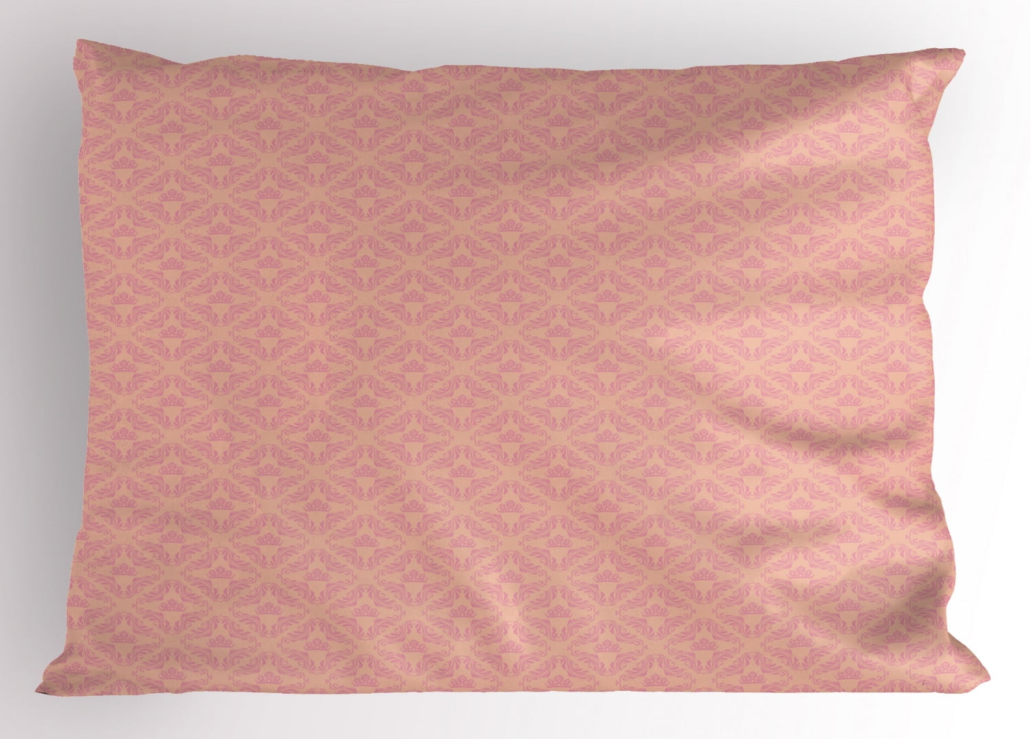 Peach Pillow Sham Abstract Background with Soft Color Palette and a Cute Banner Wedding