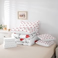 thumbnail image 6 of Manfei Happy Valentine'S Day 7-Piece Twin Bedding Sets,Cute Loves Pattern Bedding Comforter Set,Red White Sheet Sets For Men Women,Super Cozy Room Decor Reversible, 6 of 8