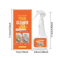 thumbnail image 3 of Limpiador de espuma multifuncional Quitamanchas de aceite | Spray de limpieza de coches para cocina y baño doméstico | Sin residuos | Potente limpieza profunda | Botella de 100 ml | Uso en, 3 of 9
