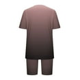 thumbnail image 3 of Womens Pajamas Two Piece Plus Size Lounge Sets Gradient Oversized Tshirt Slim Shorts Sleepwear Pjs Weekend Pink, 5XL, 3 of 5
