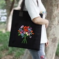 thumbnail image 4 of Bolso De Lona Sunnimix De Costura De Flor De Gota De Rocío Tote De Lona Bordado, 4 of 8