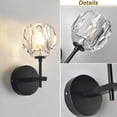 thumbnail image 4 of FSLiving Battery Operated Wall Lamp Industrial Crystal Wall Sconces Vintage Wall Lighting Fixtures with G9 Socket for Living Room Bedroom Hallway,Rechargeable - 2 Packs(3000K Warm White ), 4 of 8