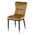 thumbnail image 3 of Modern Dining Chairs Set of 2 Velvet Kitchen Chairs with Upholstered Armless Side Chair Support Up to 440LBs, 3 of 5