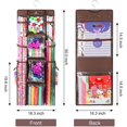thumbnail image 2 of Double Face Organisateur d'Emballage Cadeau Suspendu Grand Sac de Rangement pour Rouleaux de Papier d'Emballage 16” x 41” Solution d'Organisation de Sac Cadeau de Placard Résistante et Gain de Place Fermetures Éclair Robustes (Marron) Marron, 2 of 7