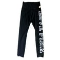 thumbnail image 2 of Victoria's Secret Pink High Waist Full Length Legging Black with Paisley Print Logo Size Small NWT, 2 of 2