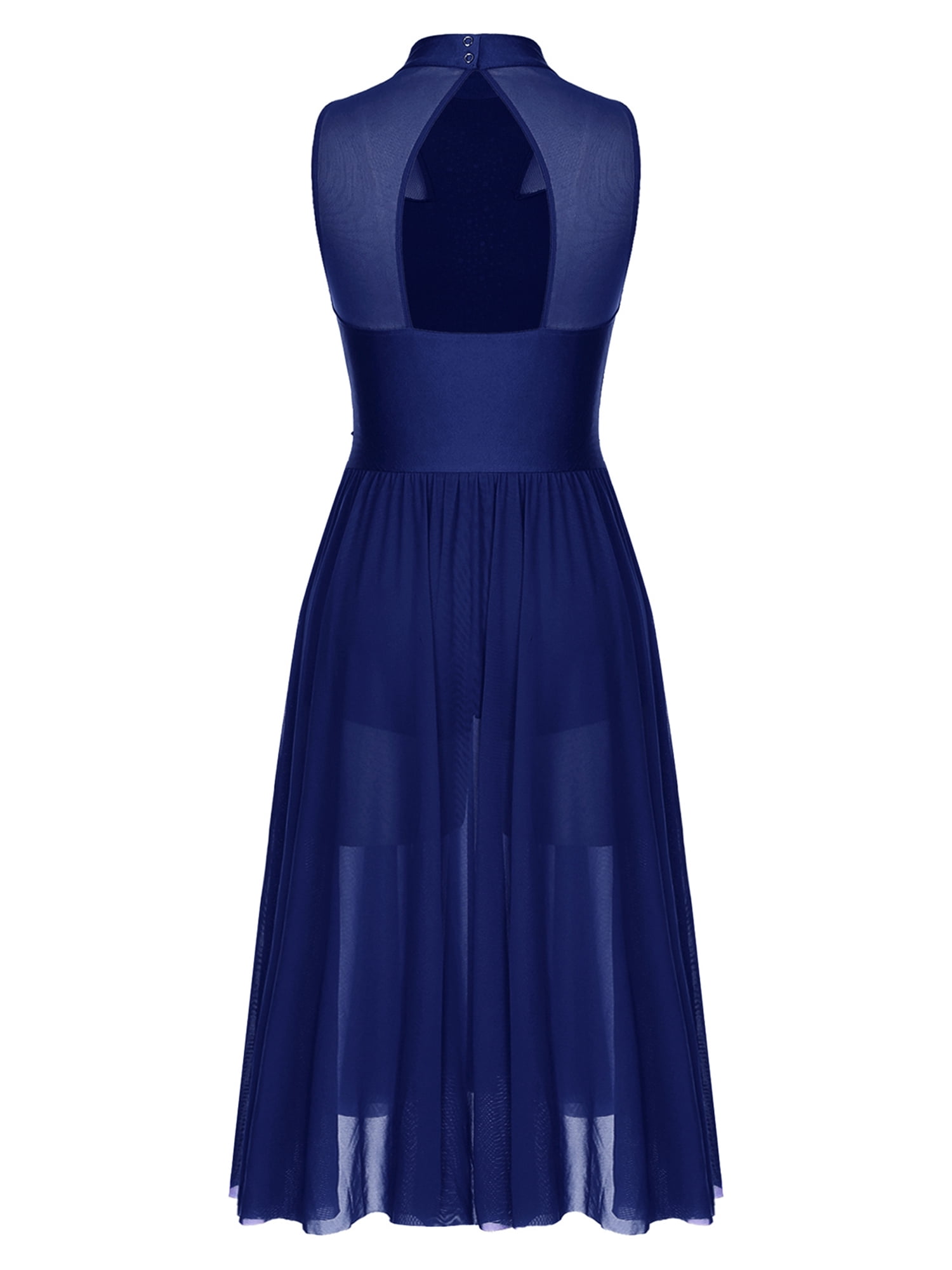 Robe De Danse Lyrique Femme 2 Pièces - Haut Strass Une épaule Et Jupe Mousseline (S-XXL)