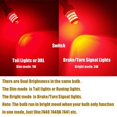 thumbnail image 3 of Bombilla LED iBrightStar 7443 roja para luz trasera, paquete de 2, 3 of 7