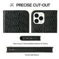 thumbnail image 6 of Allytech Luxury Wallet Case for iPhone 15 Pro, Premium Crocodile Texture Leather Case with Card Slots & Cash Pocket, Magnetic Closure Kickstand Shockproof Anti-Drop Protective Cover - Black, 6 of 8