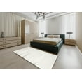thumbnail image 5 of Ahgly Company Machine Washable Indoor Rectangle Contemporary Dark White Beige Area Rugs, 4' x 6', 5 of 7