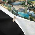 thumbnail image 4 of Manfei Woodland Dinosaur Wildlife Duvet Cover King,Retro Jungle King Bedding,Green Gray,Navy Blue Reversible,1 Duvet Cover and 2 Pillowcases, 4 of 6