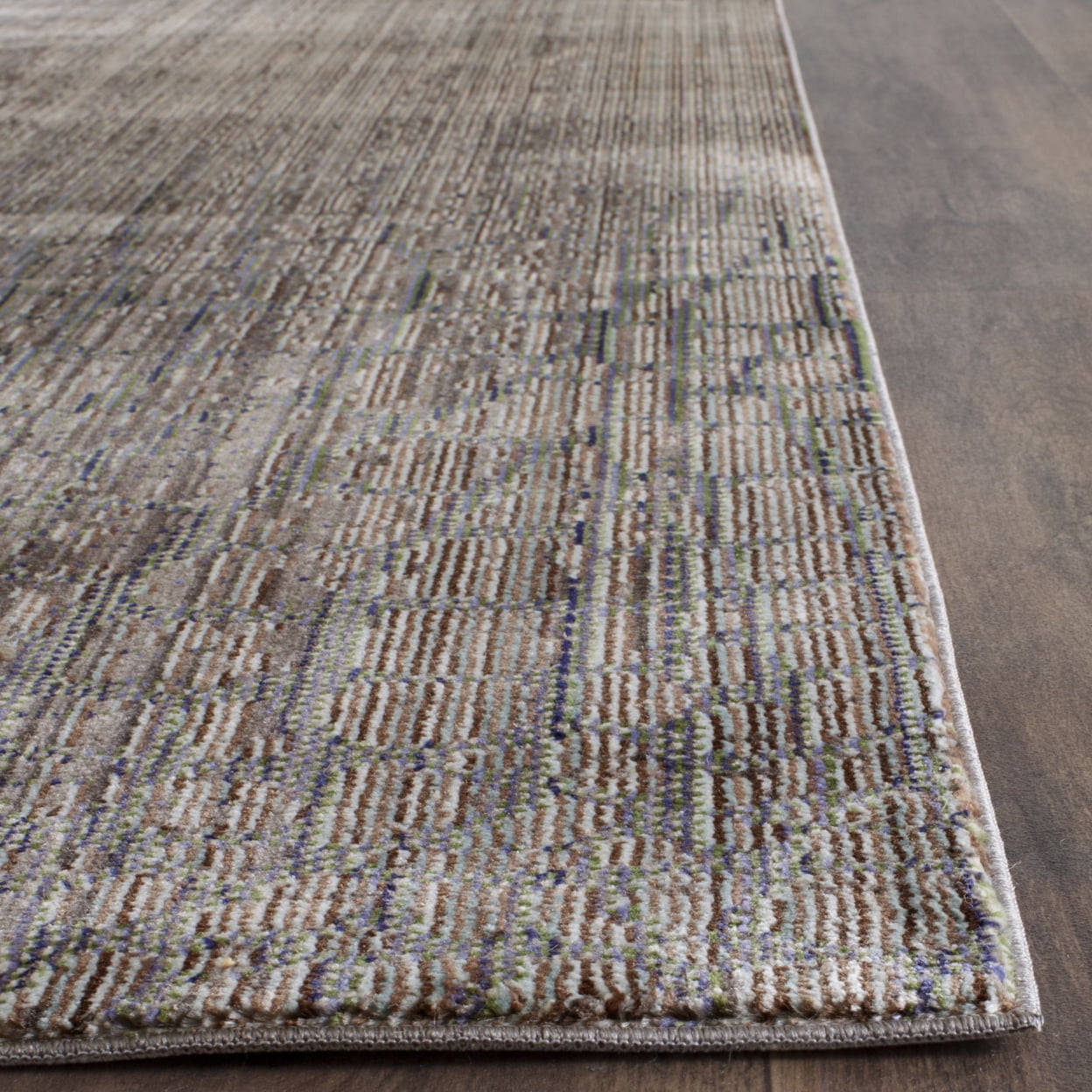 SAFAVIEH Valencia Nurten Abstract Polyester Area Rug, Grey/Multi, 3' x 5'