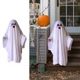 thumbnail image 3 of Spooky Halloween Ghost Costume for Klds & Adults - Scary White Ghost Cape Cloak with Eye Holes, Soft Polyester Role Play Outfit for Halloween Party, Haunted Theme Celebration (3 Sizes), 3 of 6