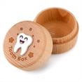thumbnail image 2 of Caja de Hadas Tallada, Caja de Almacenamiento de Dientes de Madera para Contenedor de Dientes Perdidos, Soporte para Dientes para Niños, Niñas, Cumpleaños, 2 of 5