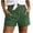 Green, variant on Women Coverup Shorts Smocked Waist High Rise Swimsuit Coverup Shorts with Side Pockets (Blue, XL)
