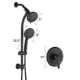 thumbnail image 7 of Drill-Free Stainless Steel Slide Bar Combo Rain Showerhead 7-Setting Hand, Dual Shower Head Spa System (Rough-in Valve Included), 7 of 7