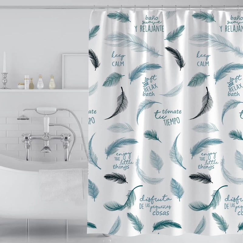 Ocean Theme Bath Curtains Shower Curtain Bathrooms Anti Water with Hooks 200cm 